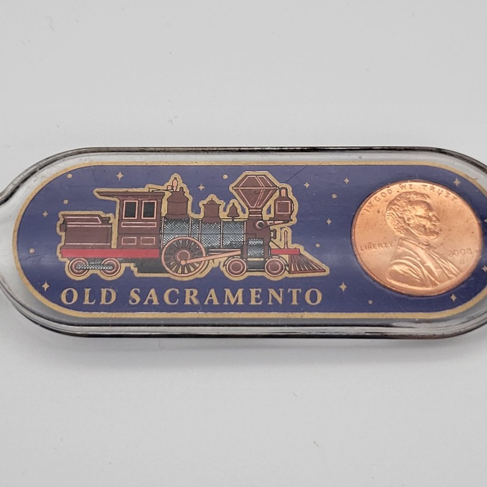 Lucky Penny Old Sacramento Keychain Souvenir Collectible 2008